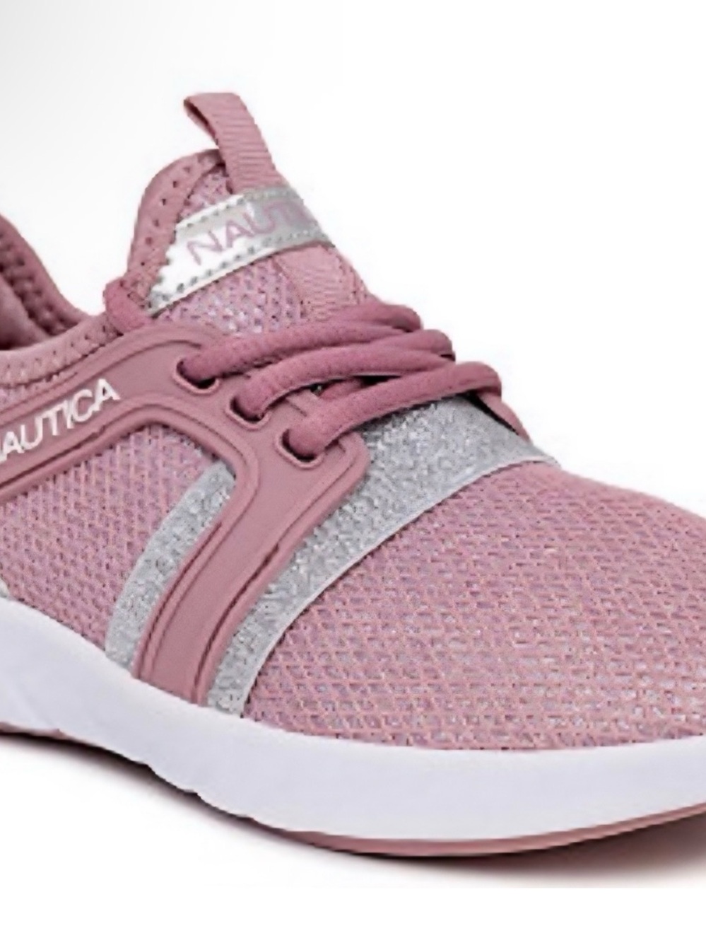 Nautica Kids Pink and Silver Mesh Athletic Sneakers - brand new never worn